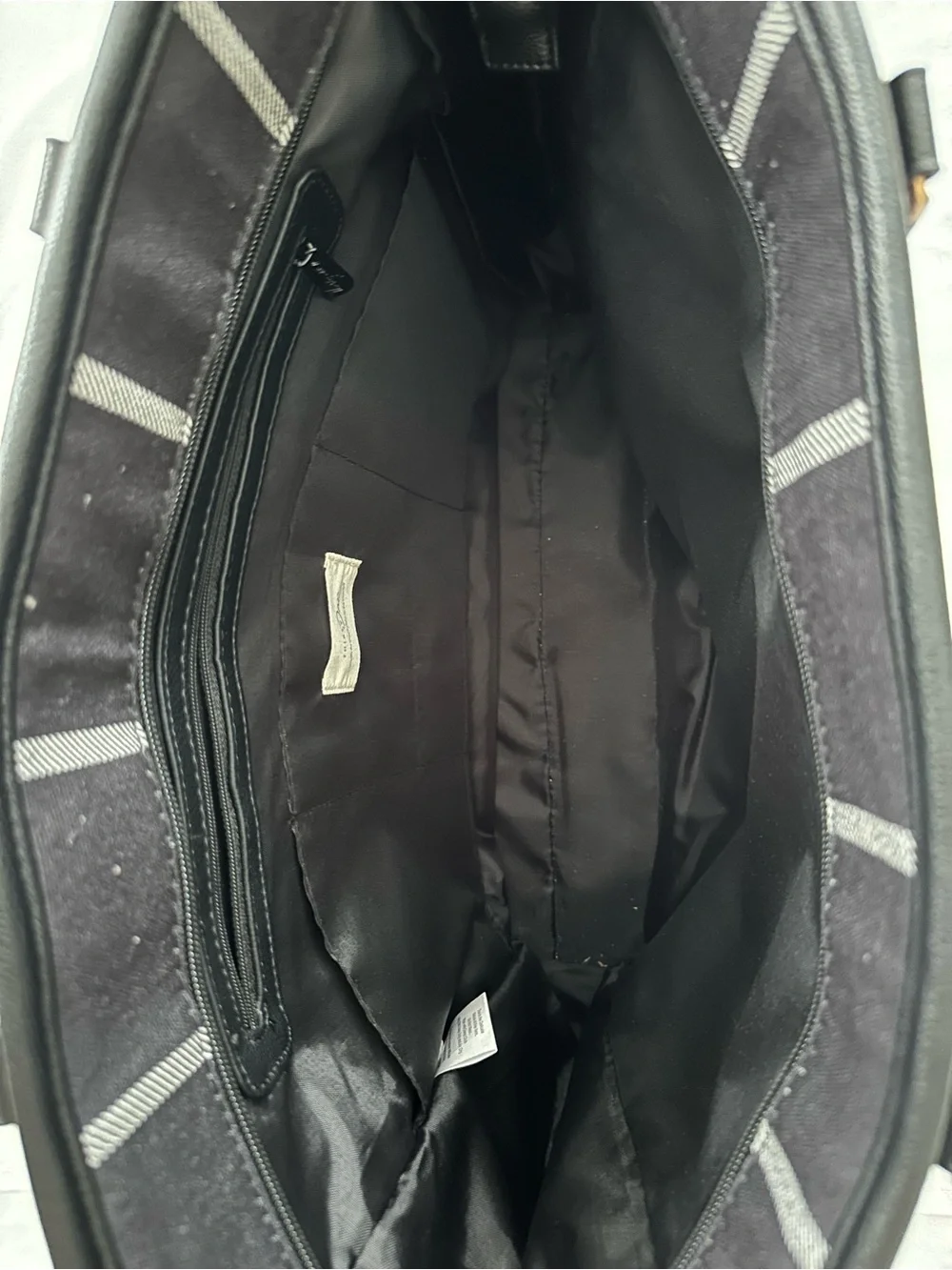 thirty-one Black Windowpane Tote & Matching Pouch